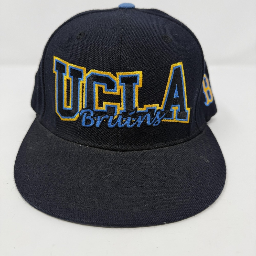 Vintage UCLA Bruins Hat Cap Snapback Blue Black NCAA Basketball Script
